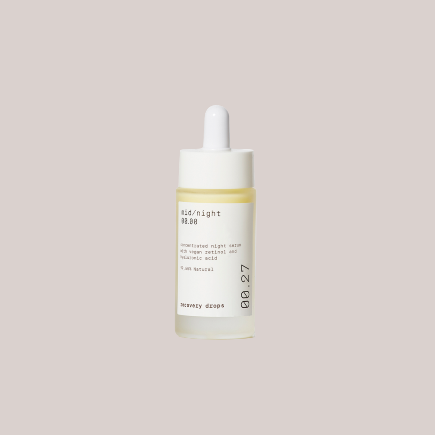 Midnight 00.00 "00.27 Recovery Drops" naktinis veido serumas su retinoliu 30ml