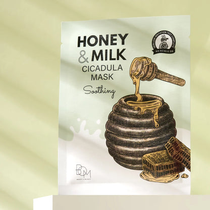 BOM Honey & Milk Cicadula Mask - raminanti lakštinė veido kaukė