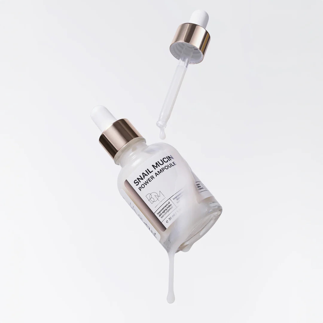 BOM Snail Mucin Power Ampoule - sraigių mucino ampulė veidui