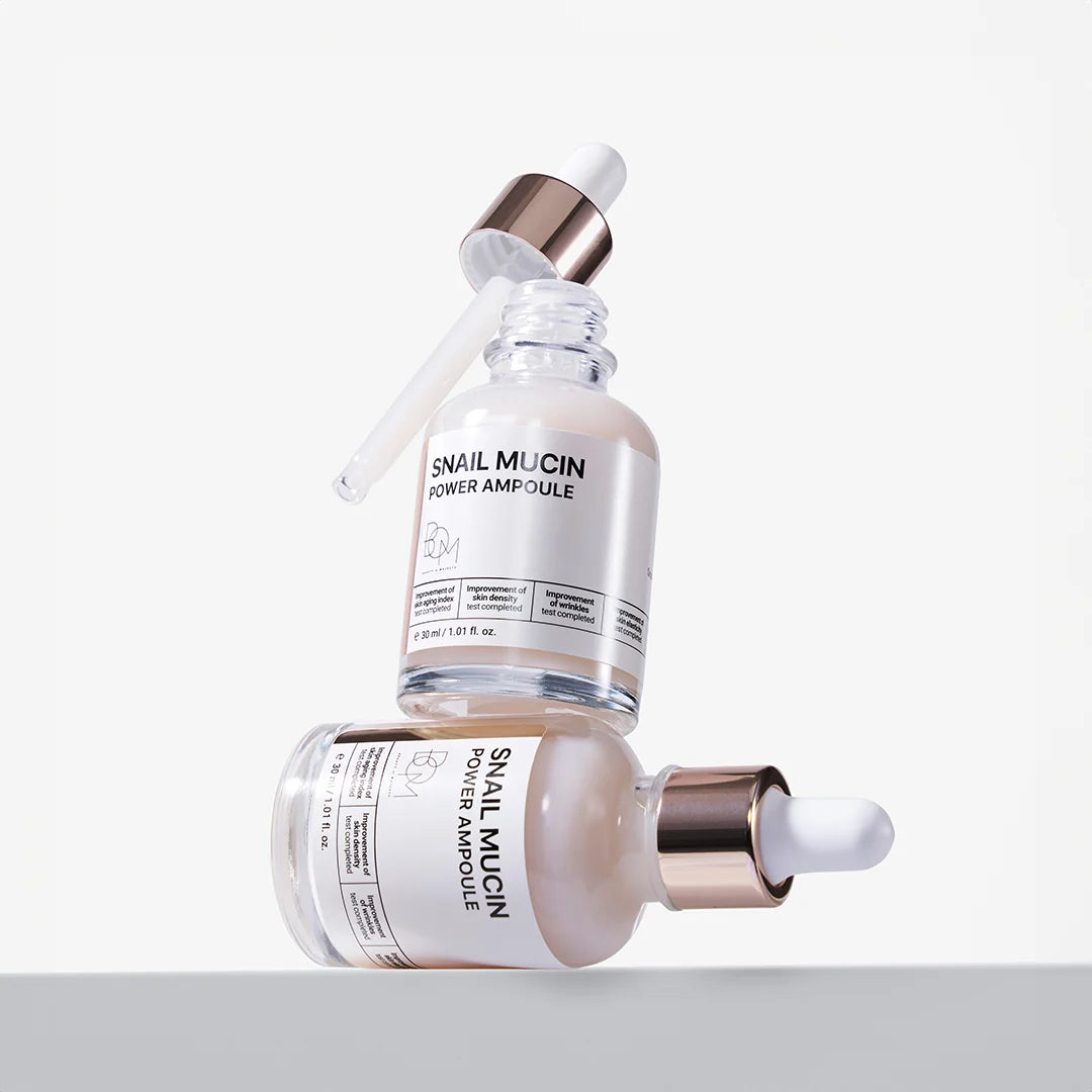 BOM Snail Mucin Power Ampoule - sraigių mucino ampulė veidui