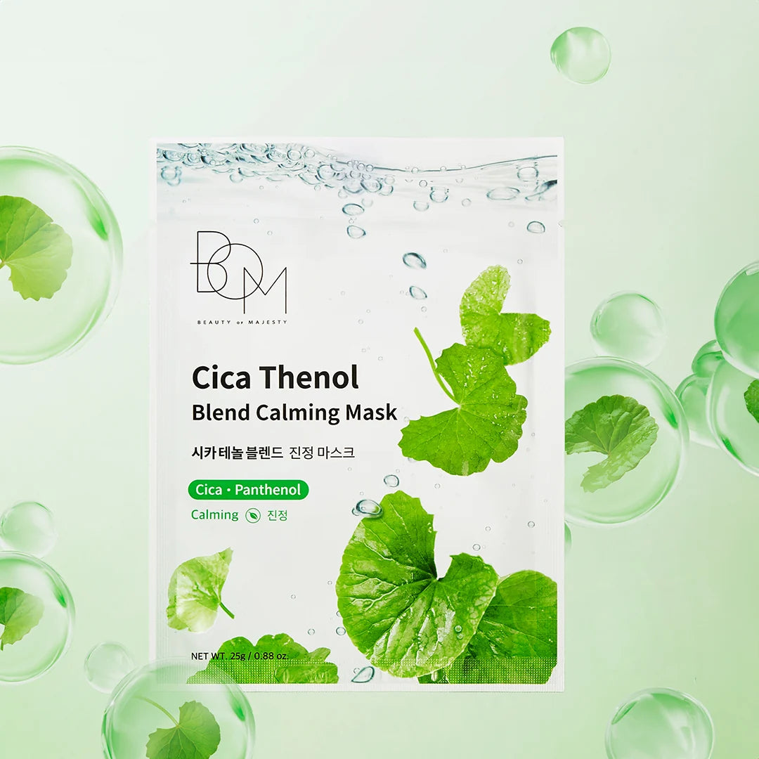 BOM Cica Thenol Blend Calming Mask - raminanti lakštinė veido kaukė