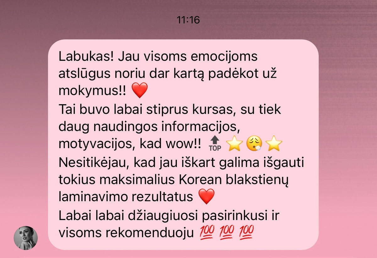 Korėjietiškas Blakstienų rietimo (Korean Lashlift) Masterclass (rezervacija)