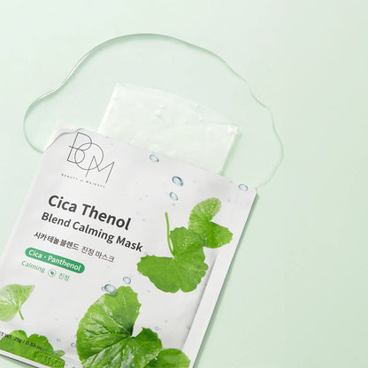 BOM Cica Thenol Blend Calming Mask - raminanti lakštinė veido kaukė