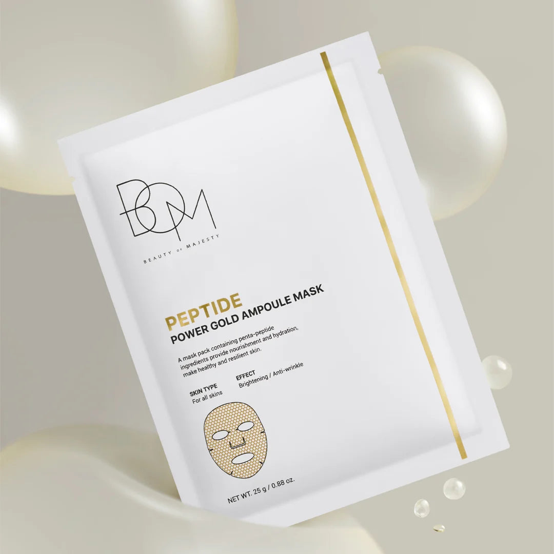 BOM Peptide Power Gold Ampoule Mask - lakštinė veido kaukė