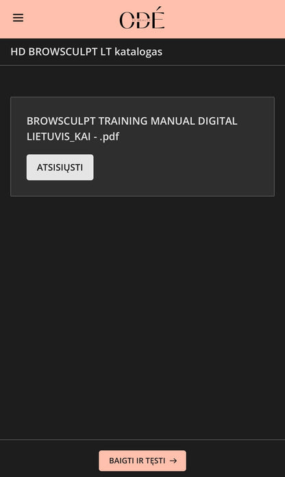 HD BROWSCULPT ONLINE kursas