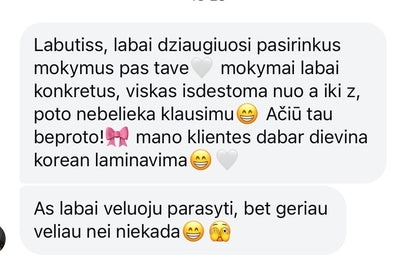 Korėjietiškas Blakstienų rietimo (Korean Lashlift) Masterclass (rezervacija)