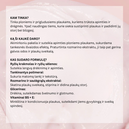 Perfect Volume Thickening & Conditioning Hair Masque Drėkinamoji plaukų kaukė, 200ml