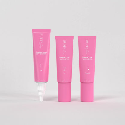 BUFF LASHES - Korean Lash Lift Kit 1,2 & 3 Steps - 3 x 15ml