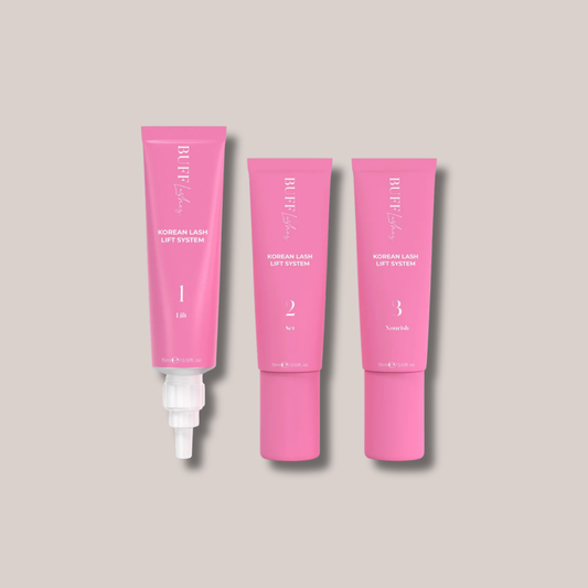 BUFF LASHES - Korean Lash Lift Kit 1,2 & 3 Steps - 3 x 15ml