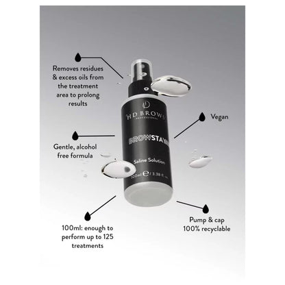 HD Brows BrowStay Druskos Tirpalas (100ml)