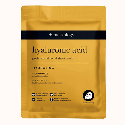 Maskology HYALURONIC ACID lakštinė veido kaukė su hialuronu, 22ml