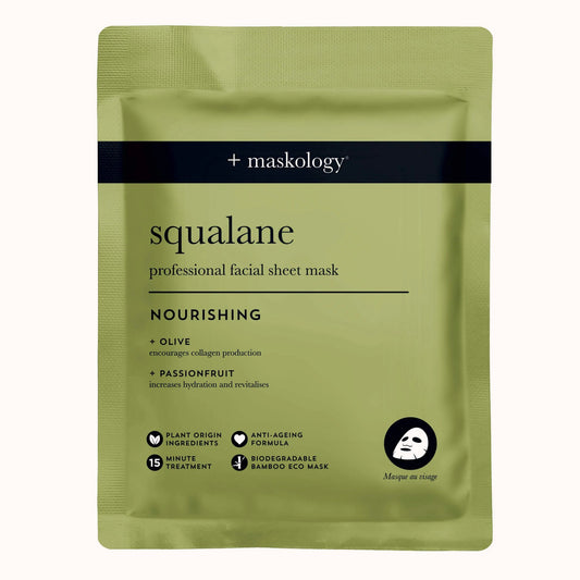 Maskology SQUALANE lakštinė veido kaukė su skvalanu, 22ml