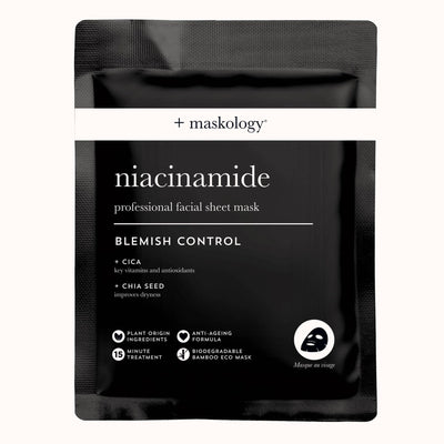 Maskology NIACINAMIDE lakštinė veido kaukė su niacinamidu, 22ml