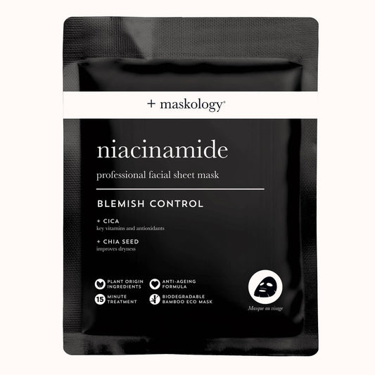 Maskology NIACINAMIDE lakštinė veido kaukė su niacinamidu, 22ml