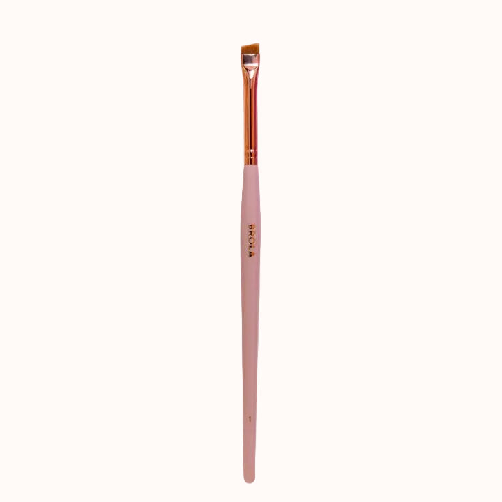 BROLA Powder Pink N1 Small Angled antakių šepetėlis